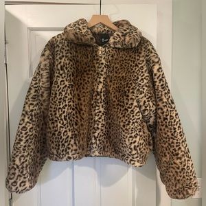 Leopard Print Fur Coat